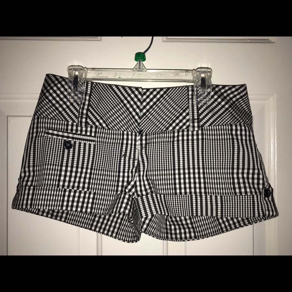 NEW Charlotte Russe Black & White Checkered Shorts